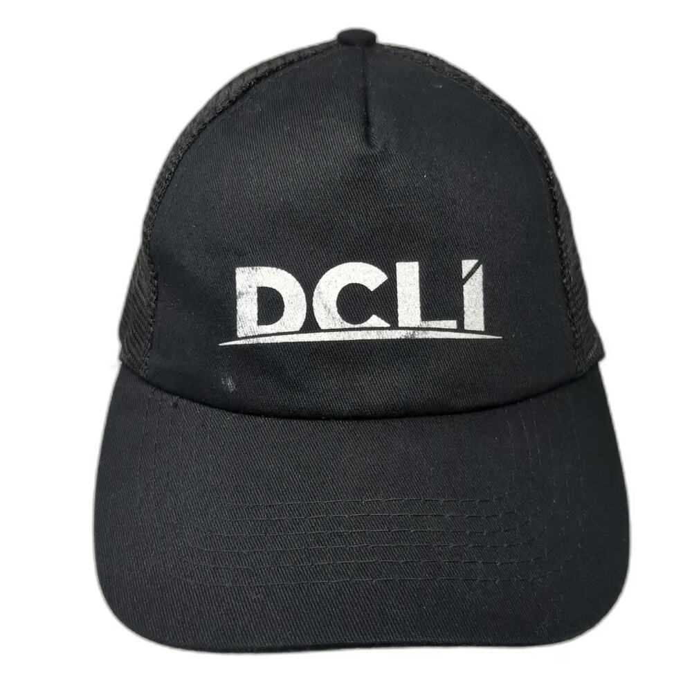 HitWear Trucker Hat Black One Size Mesh Back Snapback DCLI Graphic Logo Cap